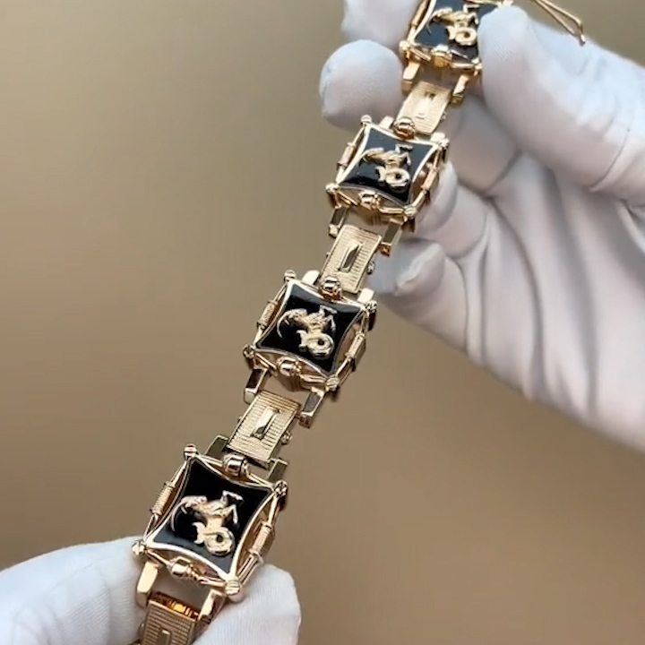 Vintage Scottish 10k Gold Miracles & Healing Bracelet