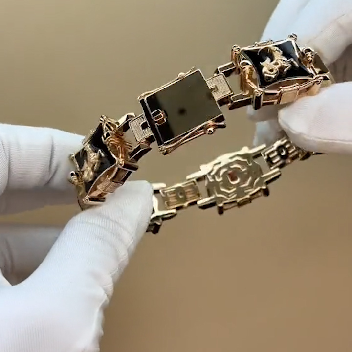 Vintage Scottish 10k Gold Miracles & Healing Bracelet