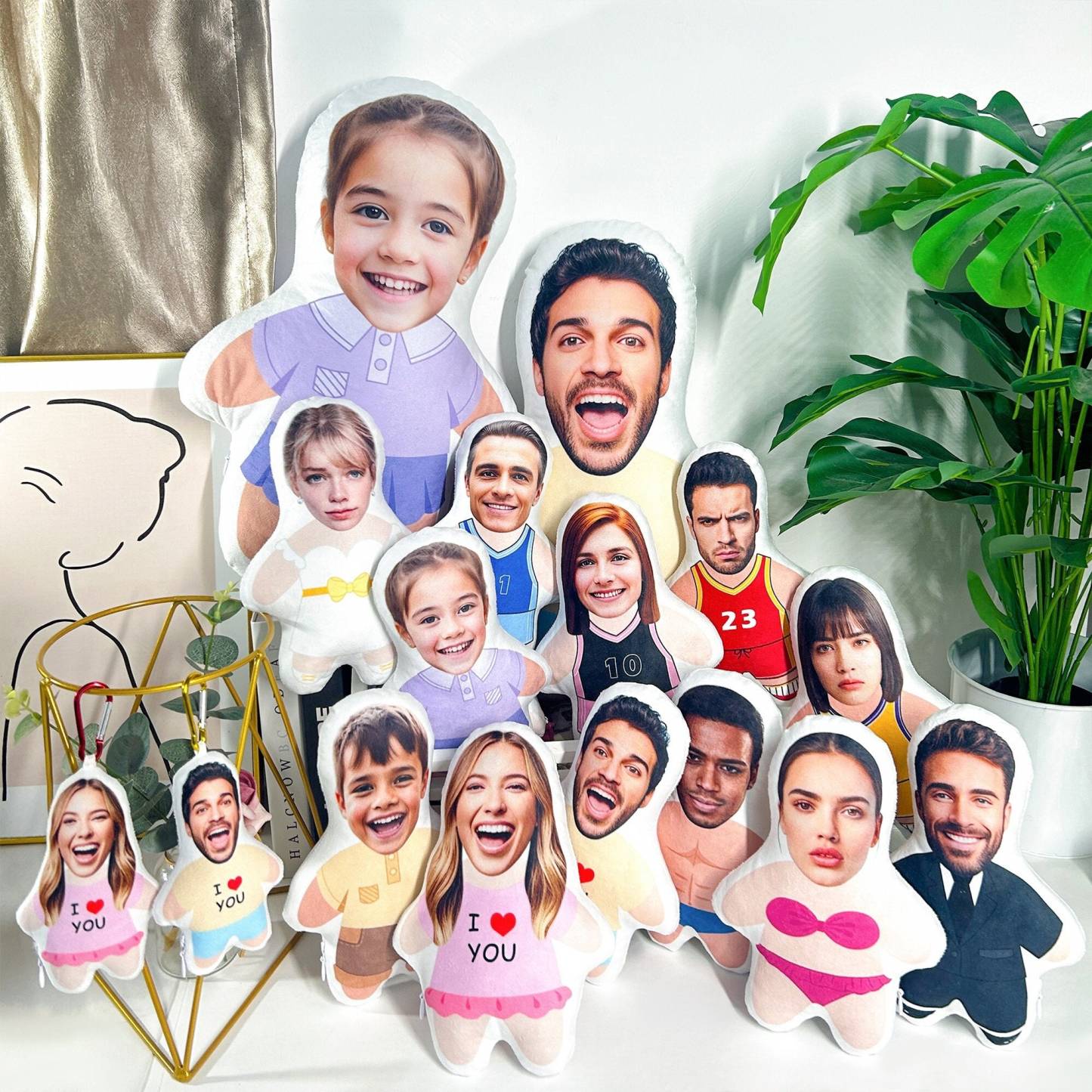 Custom picture pillow,face pillow,head cushion