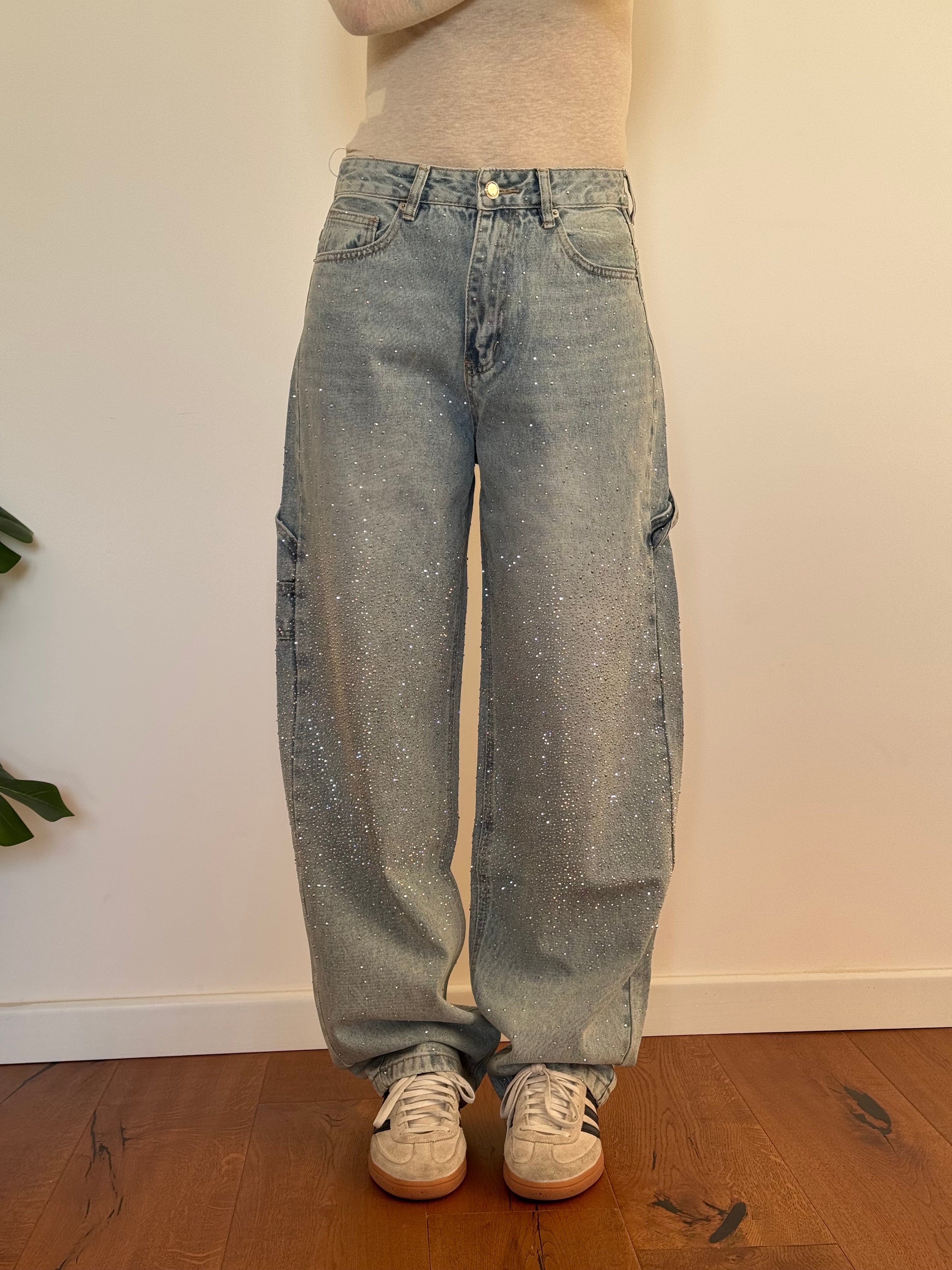 Jeans balloon carpenter shine chiaro