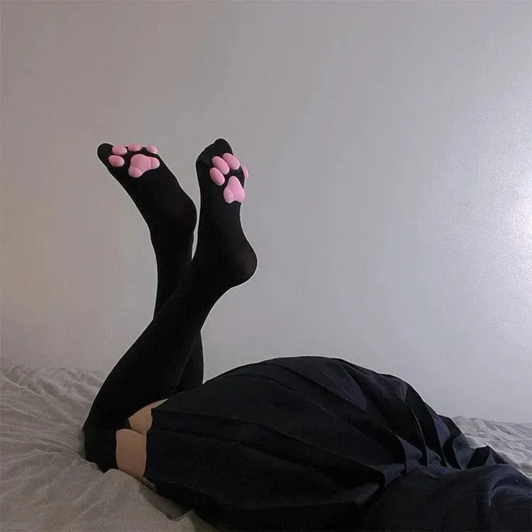 3D Kitty paw stockings
