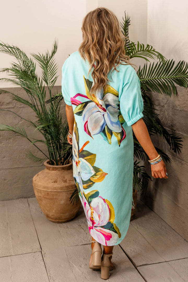 Poppy Linen Caftan Dress 