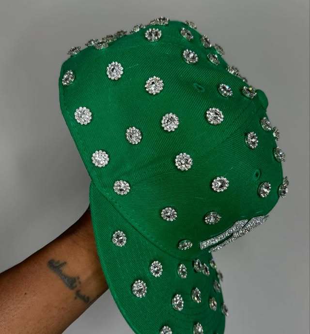 Rhinestone Fitted Hat