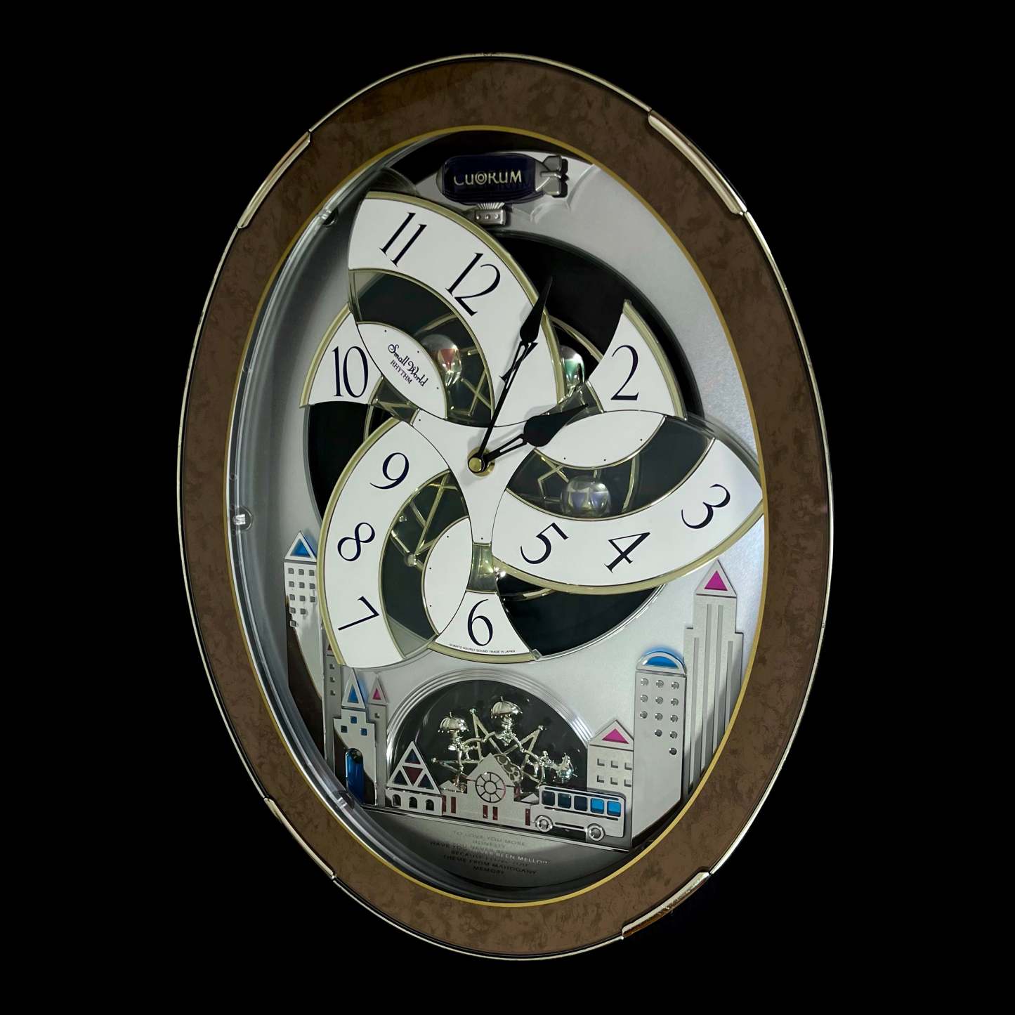 Rhythm “Tri-Cracker” Magic Motion Musical Wall Clock with Moving Dial and Balloons