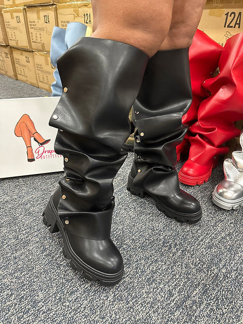 Draped Outfitters button boots