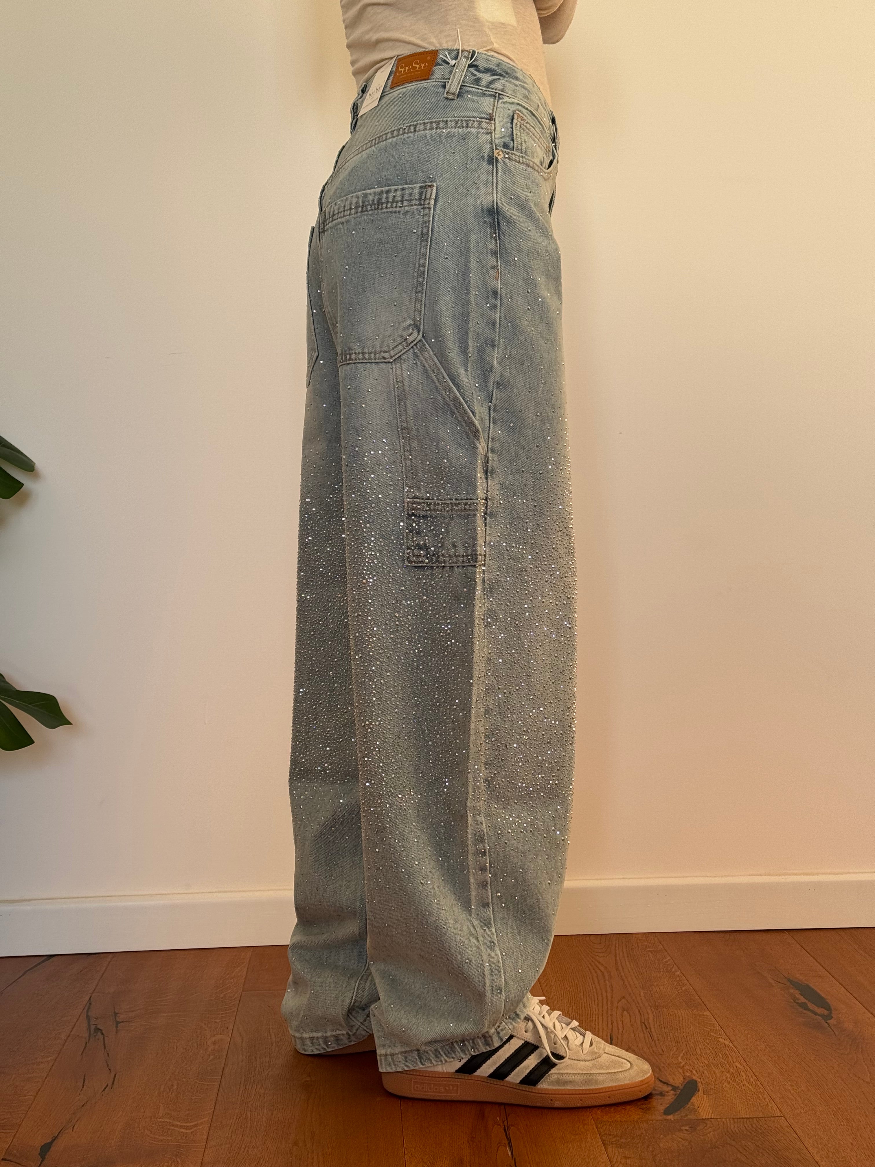 Jeans balloon carpenter shine chiaro
