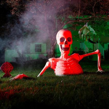 The Groundbreaking Skeleton Plastic Yard Decorating Kit, 5.3ft