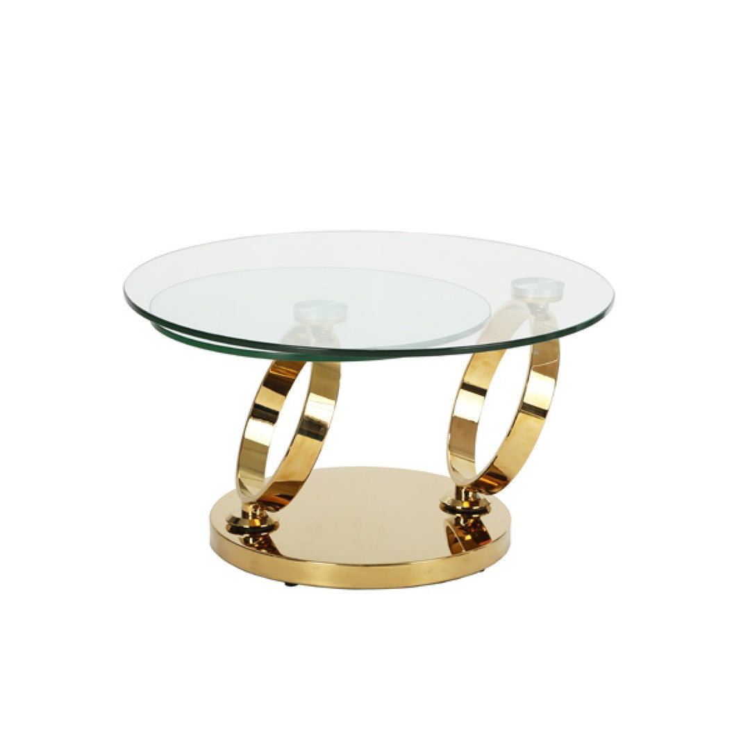 Extendable Ring-Shaped Round Swivel Coffee Table
