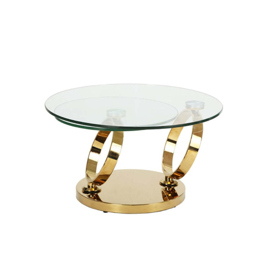 Extendable Ring-Shaped Round Swivel Coffee Table