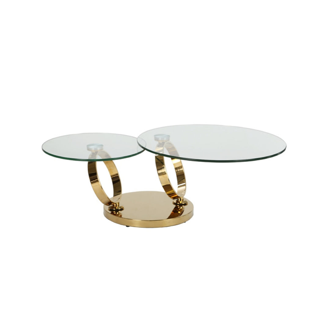 Extendable Ring-Shaped Round Swivel Coffee Table