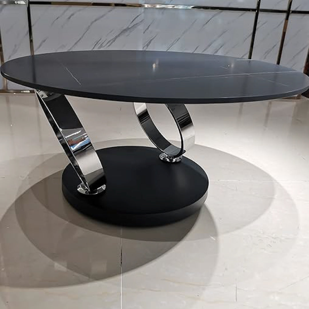 Extendable Ring-Shaped Round Swivel Coffee Table