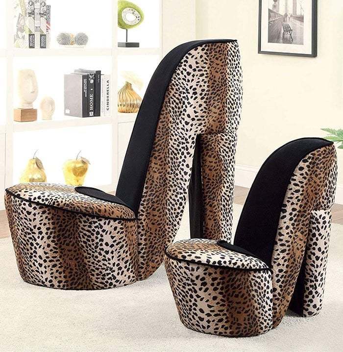 A MID CENTURY HIGH HEEL  SHOE CHAIR