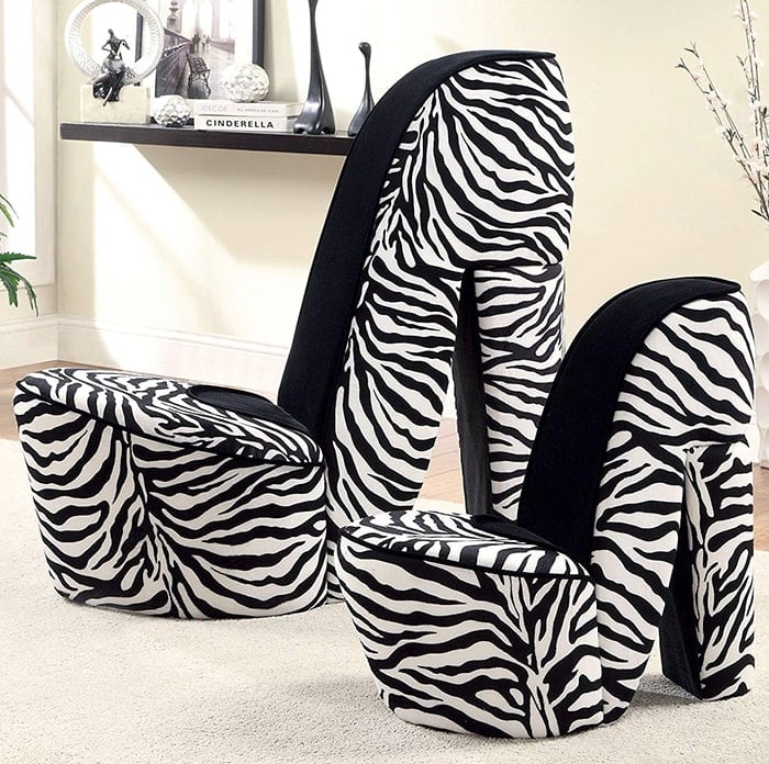 A MID CENTURY HIGH HEEL  SHOE CHAIR