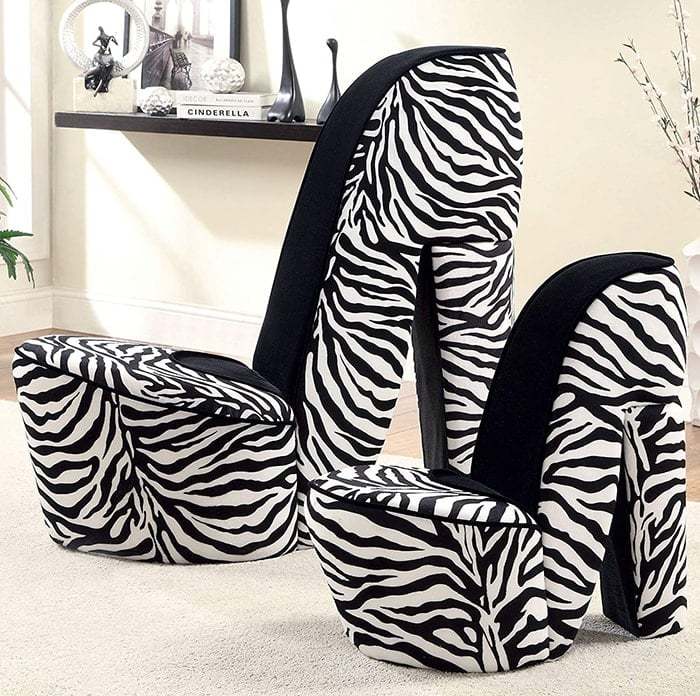 A MID CENTURY HIGH HEEL  SHOE CHAIR