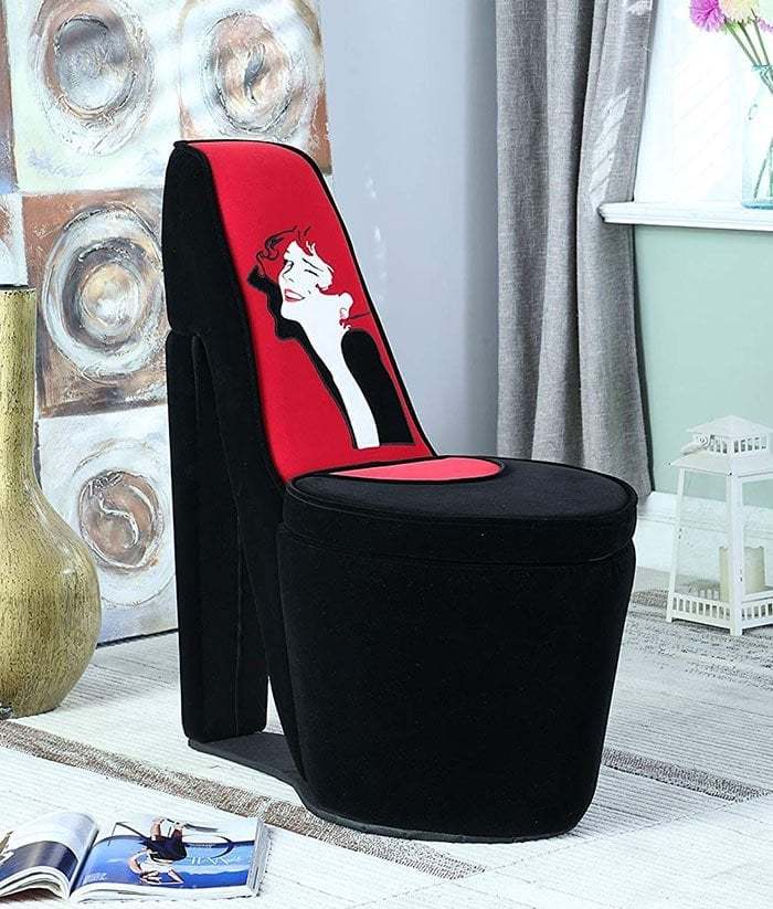 A MID CENTURY HIGH HEEL  SHOE CHAIR