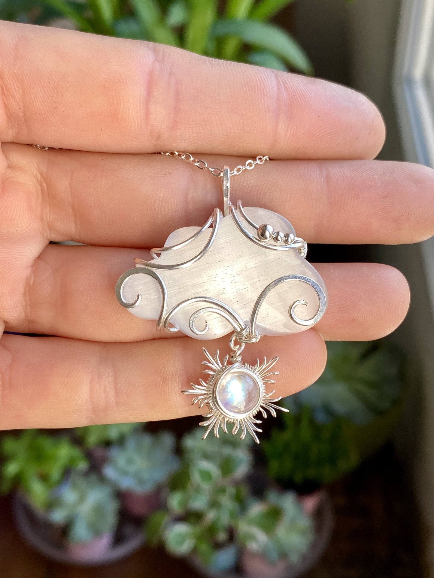 Made to Order - Winter Magic // Selenite and Rainbow Moonstone