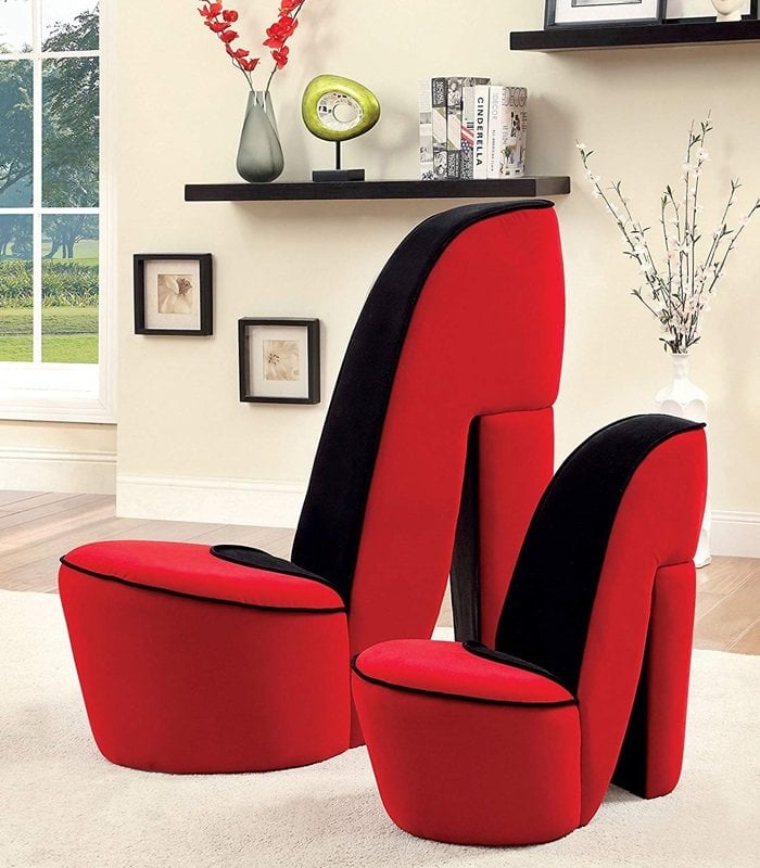 A MID CENTURY HIGH HEEL  SHOE CHAIR
