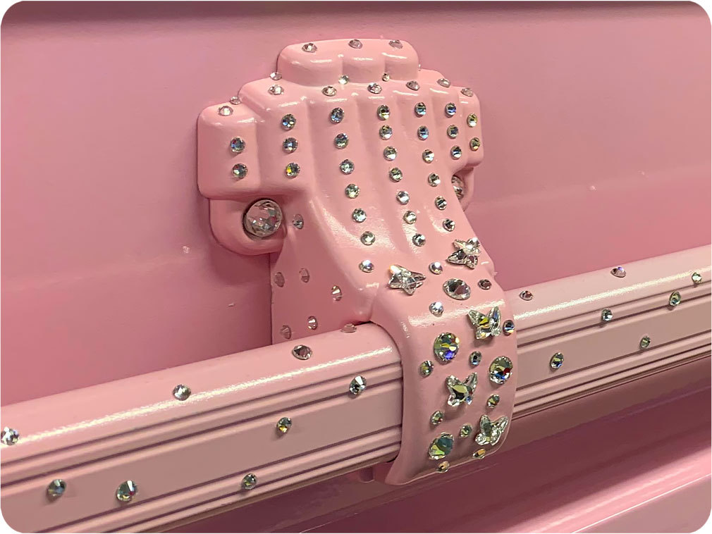 Pimped-up coffins covered in glitter and bling