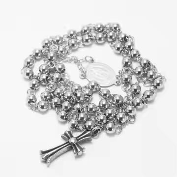 Stainless Steel Gold Plated Cross Pendant Necklace