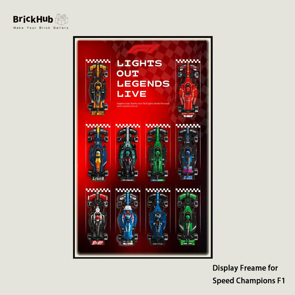 Display Frame For LEGO® Speed Champions F1® Race