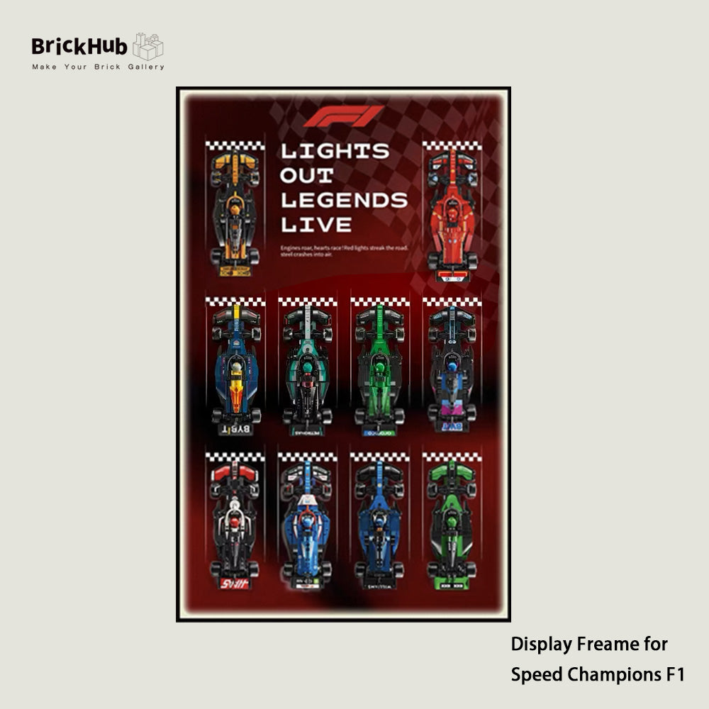 Display Frame For LEGO® Speed Champions F1® Race