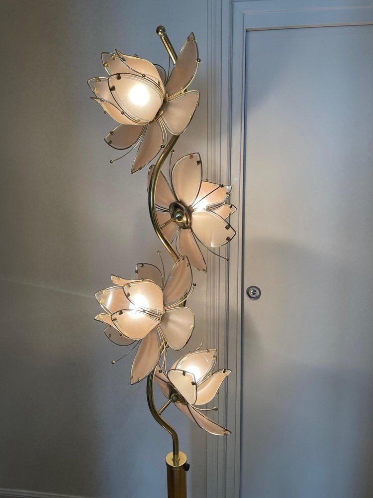 Vintage Floral Lotus Flower Lamp