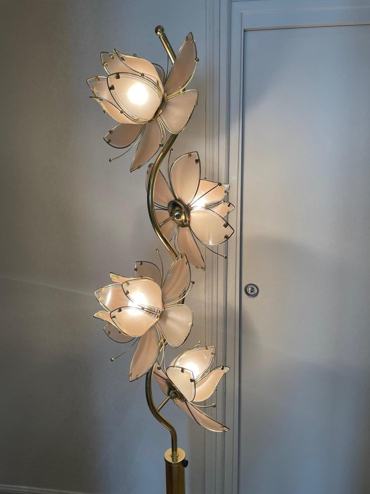 Vintage Floral Lotus Flower Lamp