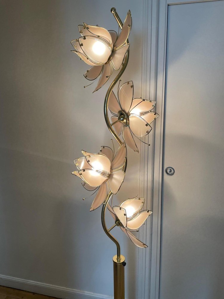 Vintage Floral Lotus Flower Lamp