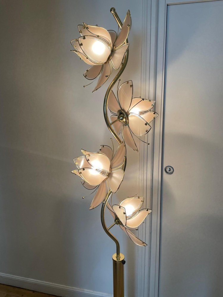 Vintage Floral Lotus Flower Lamp