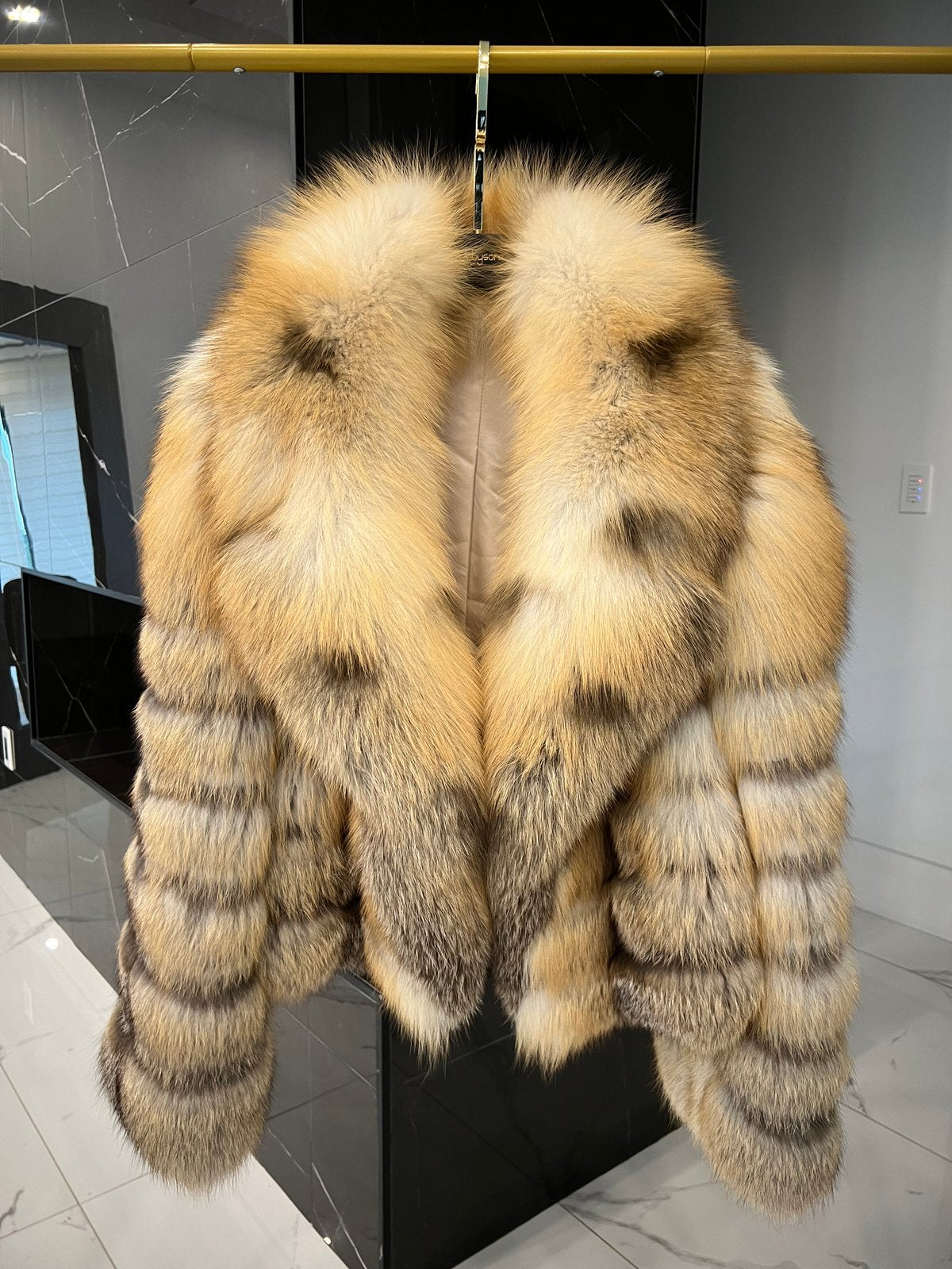 Golden Faux Fur Jacket