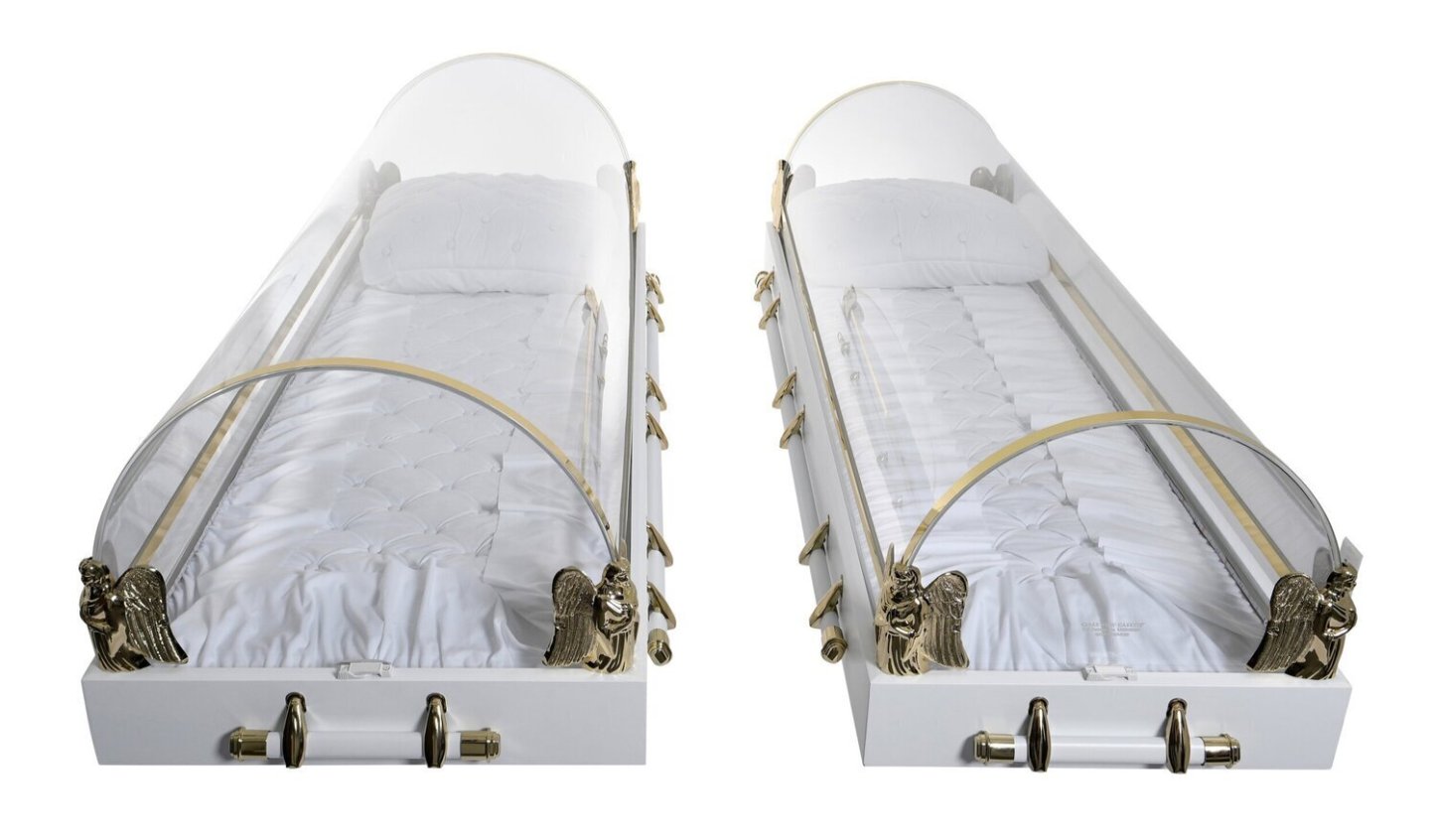 Pimped-up coffins covered in glitter and bling