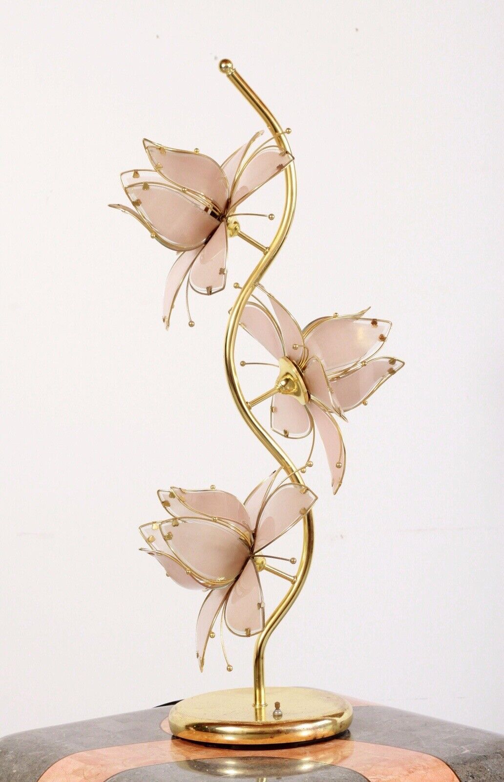Vintage Floral Lotus Flower Lamp