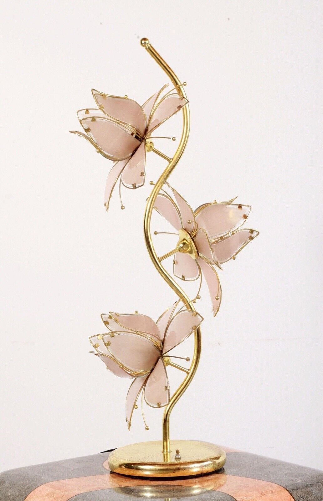 Vintage Floral Lotus Flower Lamp