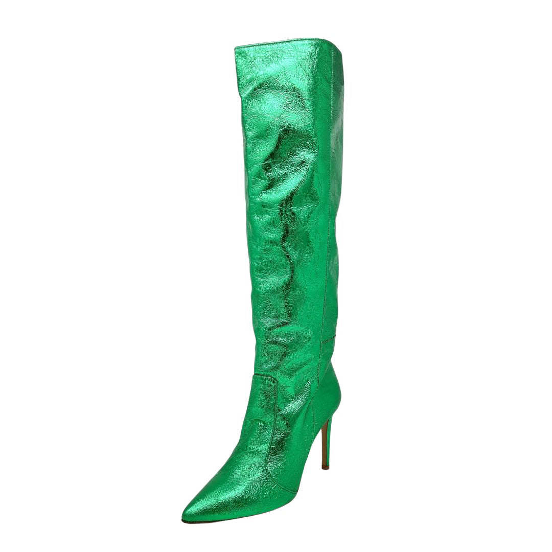 Below-the-knee boots with 9 cm stiletto heel