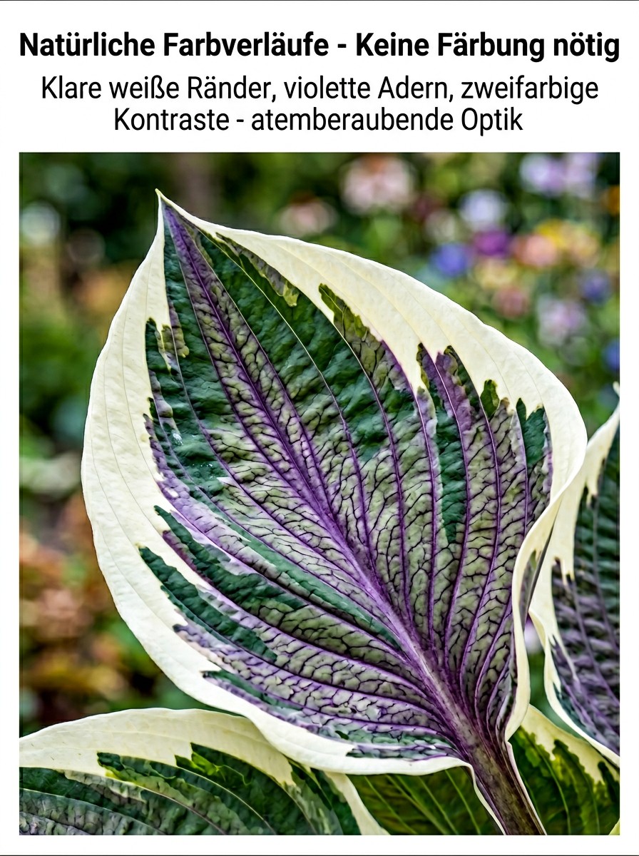 Seltene Samen der buntblättrigen Funkie.