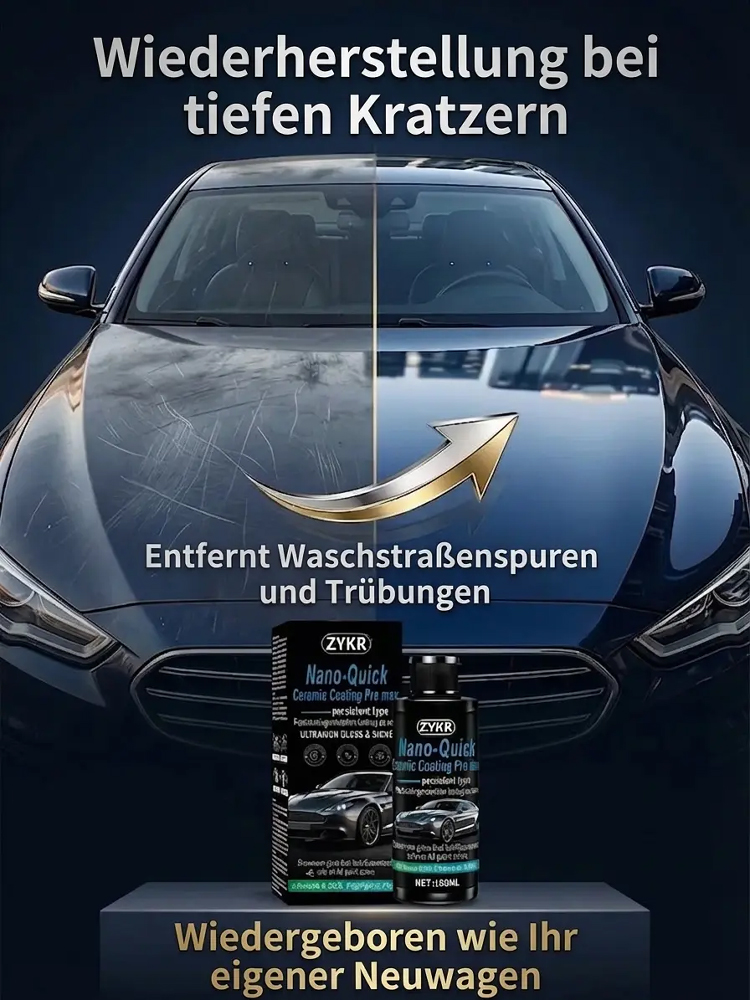 🎁50% Rabatt🔥Hochglänzendes Nano-Keramik-Beschichtungsspray, wasserabweisend & kratzfest 