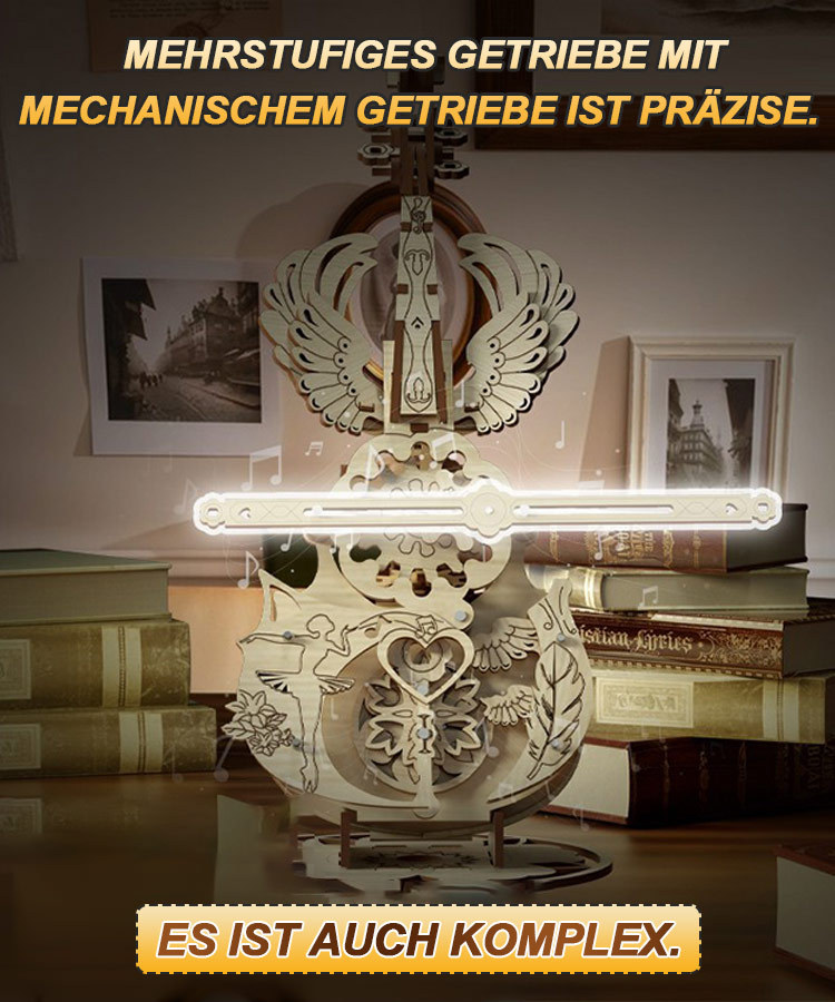 Handgemachtes DIY 3D Holzmodell einer Geige.