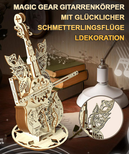 Handgemachtes DIY 3D Holzmodell einer Geige.