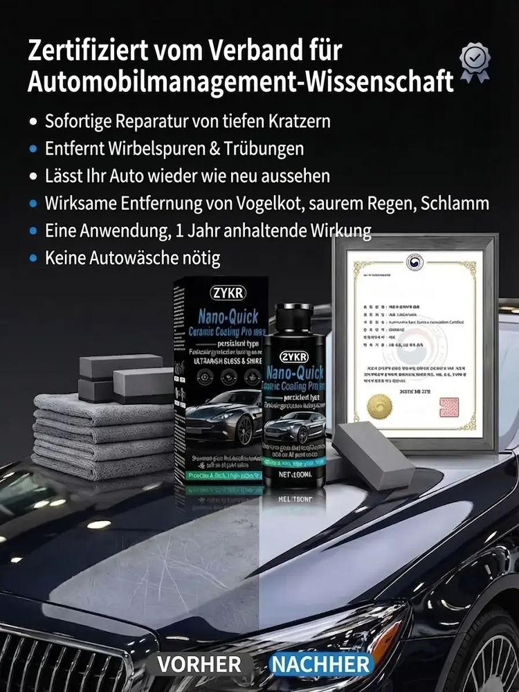 🎁50% Rabatt🔥Hochglänzendes Nano-Keramik-Beschichtungsspray, wasserabweisend & kratzfest 