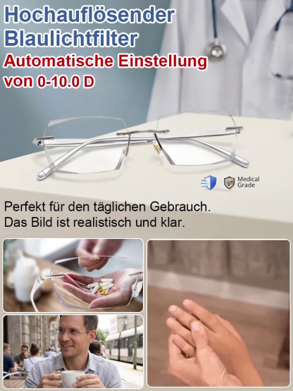 [Ohne Sehtest] Jena Optik-Technologie - „Sternenhimmel“ Smarte Gleitsichtbrille | Automatischer Fokus für Nah und Fern | Blaulichtfilter |Lichtempfindlicher Farbwechsel | Ultraleichter Titanrahmen 💎👓