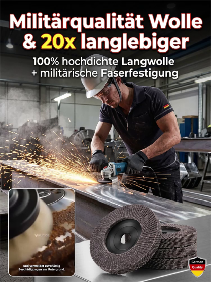 Woll-Lamellenrad Spiegelpolierscheibe