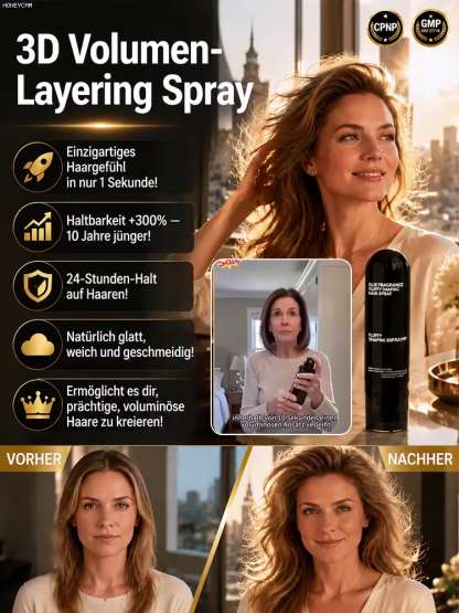 2-in-1 Volumen- & Styling-Spray – Star-Look in 3 Sek. ohne klebriges Gefühl