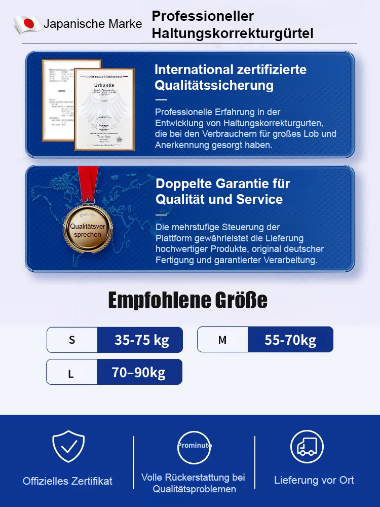 Japanischer unsichtbarer Haltungskorrektor