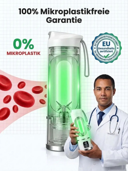 Kompakter tragbarer Mixerbecher 🥤 5 Sekunden Smoothie, kernglos & ohne Rückstände ✅