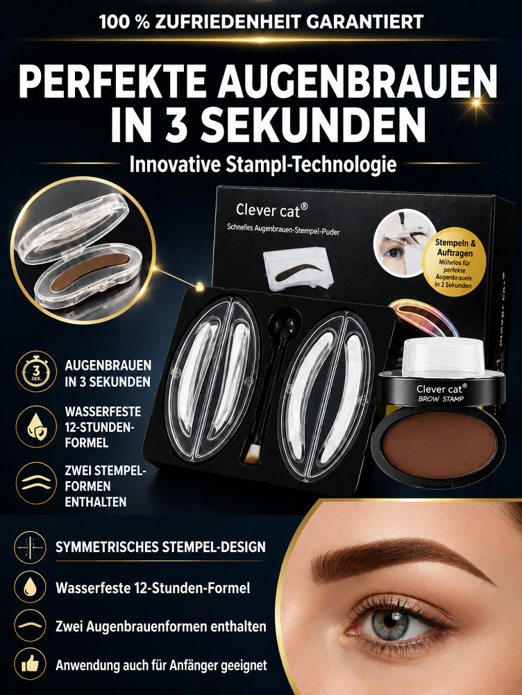 Wasserdichtes Augenbrauenpuder-Set für Faule-✨ 3-Sekunden-Stempel: Sorgt sofort für die perfekte Form.
