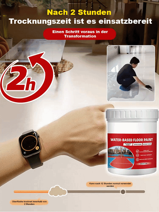 Wasserbasierte Bodenbeschichtung 3-in-1