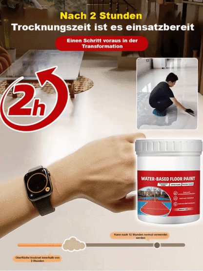 Wasserbasierte Bodenbeschichtung 3-in-1