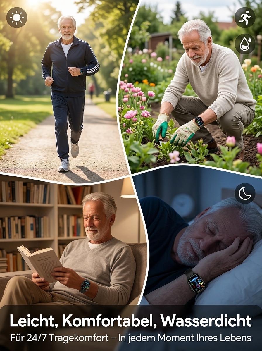Schluss mit dem Stechen! Blutzucker und Blutdruck direkt am Handgelenk messen – Ihr 24h-Gesundheitsschutz.