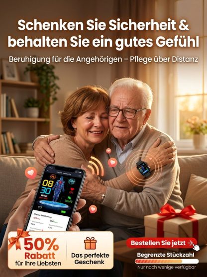 Schluss mit dem Stechen! Blutzucker und Blutdruck direkt am Handgelenk messen – Ihr 24h-Gesundheitsschutz.