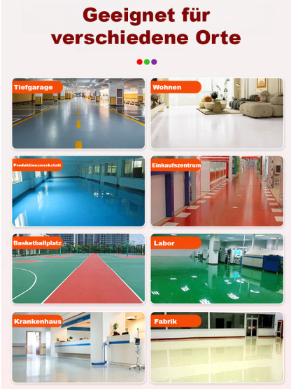 Wasserbasierte Bodenbeschichtung 3-in-1